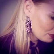 Earrings from fish leather