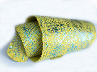 Salmon fish leather - Turquoise