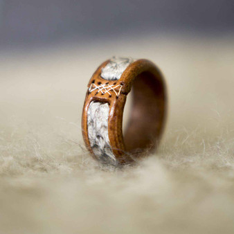 Brown & Natural Leather Ring