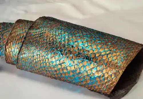 Genuine Icelandic Salmon Fish Leather - Gold Age