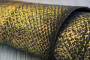 Genuine Icelandic Salmon Fish Leather - Black & Gold