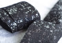 Genuine Icelandic Salmon Fish Leather - Black & Snowflakes