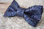 Marine Leather Bow Tie