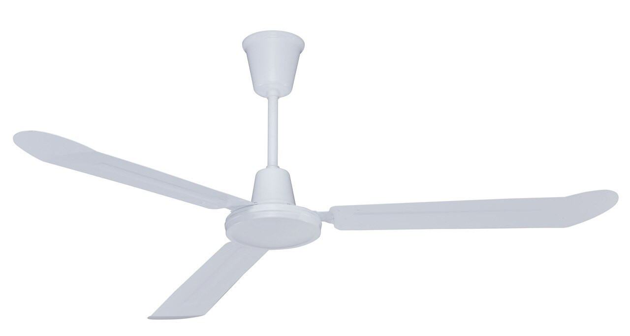 Industrial White Ceiling Fan 56 inch 