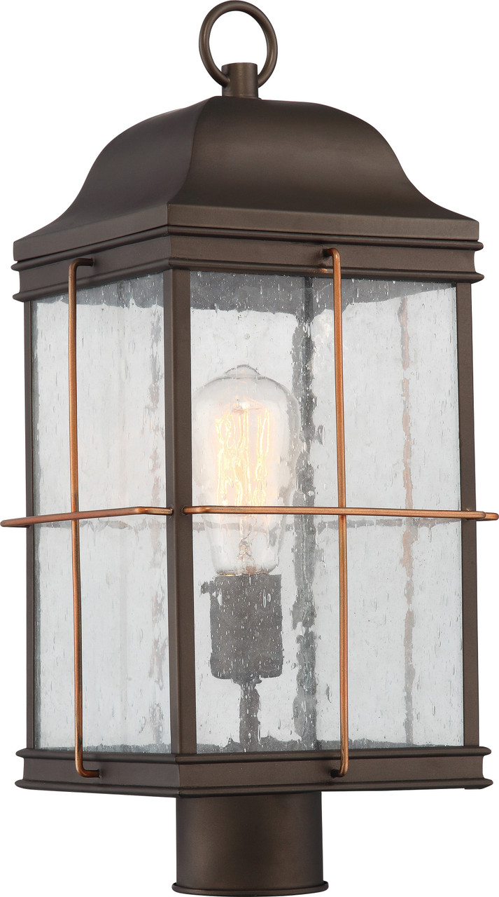 Nuvo Howell 1 Light Outdoor Post Lantern with 60W Vintage Lamp Includ 
