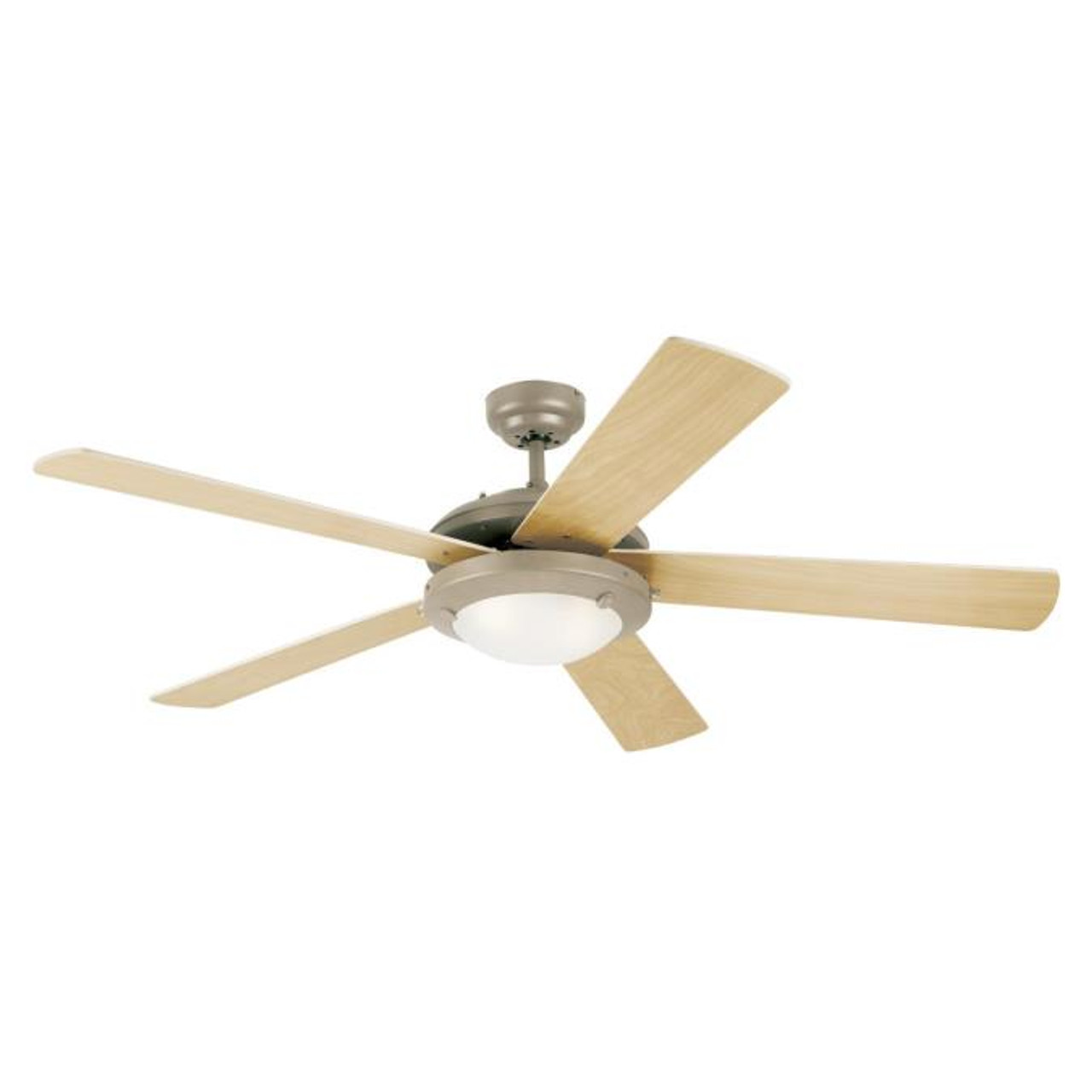 Permanent halvø Interesse Westinghouse 7234100 Comet 52-Inch Indoor Ceiling Fan with Dimmable LED  Light Fixture