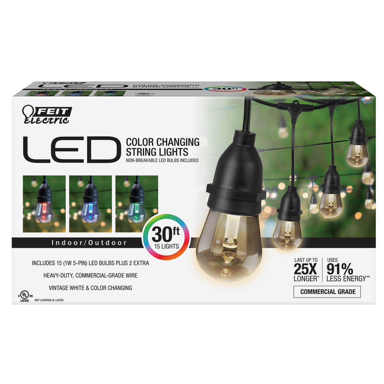 feit electric 48' led filament string light set reviews