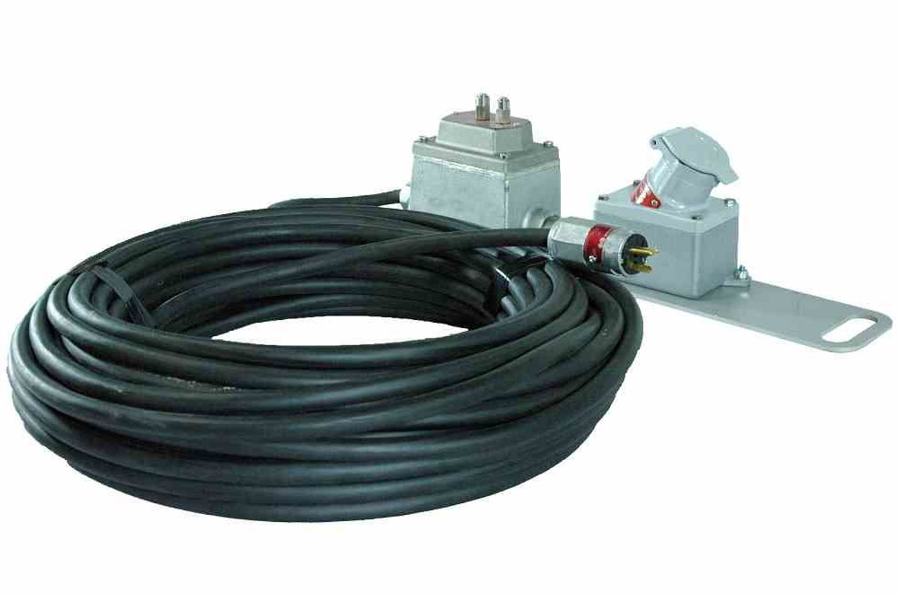 Larson Electronics Explosion Proof GFI Whip (3) 20 Amp EXP Outlets 50' 12/3  SOOW Chemical