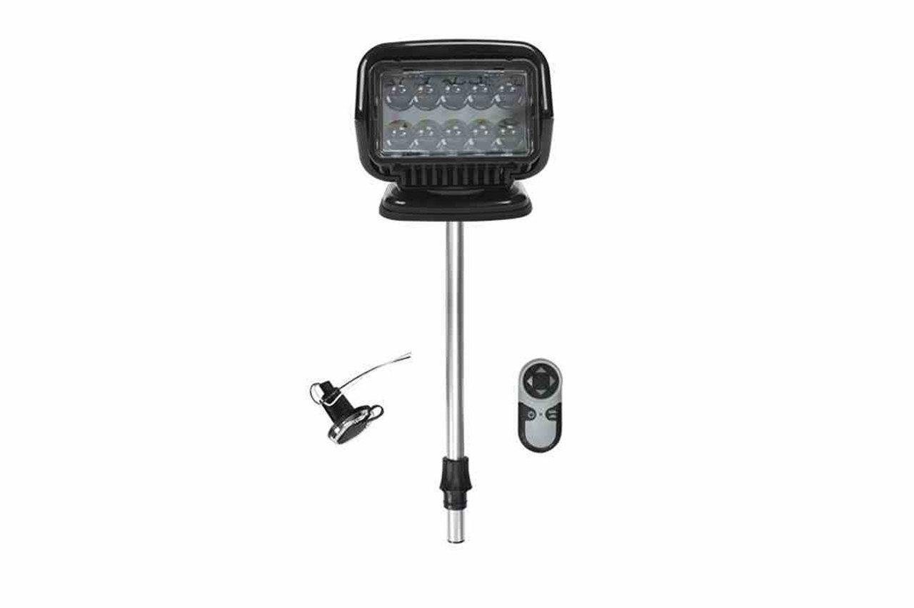 Larson Electronics LED Golight Stryker Wireless Spotlight w/ Remote Control  - 900ft Beam - Perko/Bow Stanchion Mount