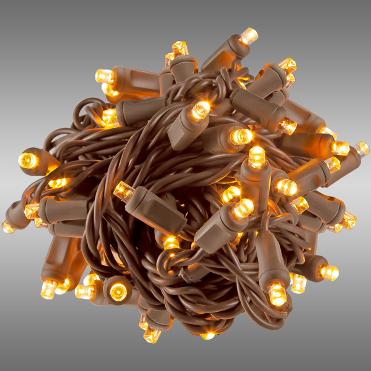 Twinkling LED Christmas Lights on White Wire with 50 Wide Angle Warm White  Bulbs