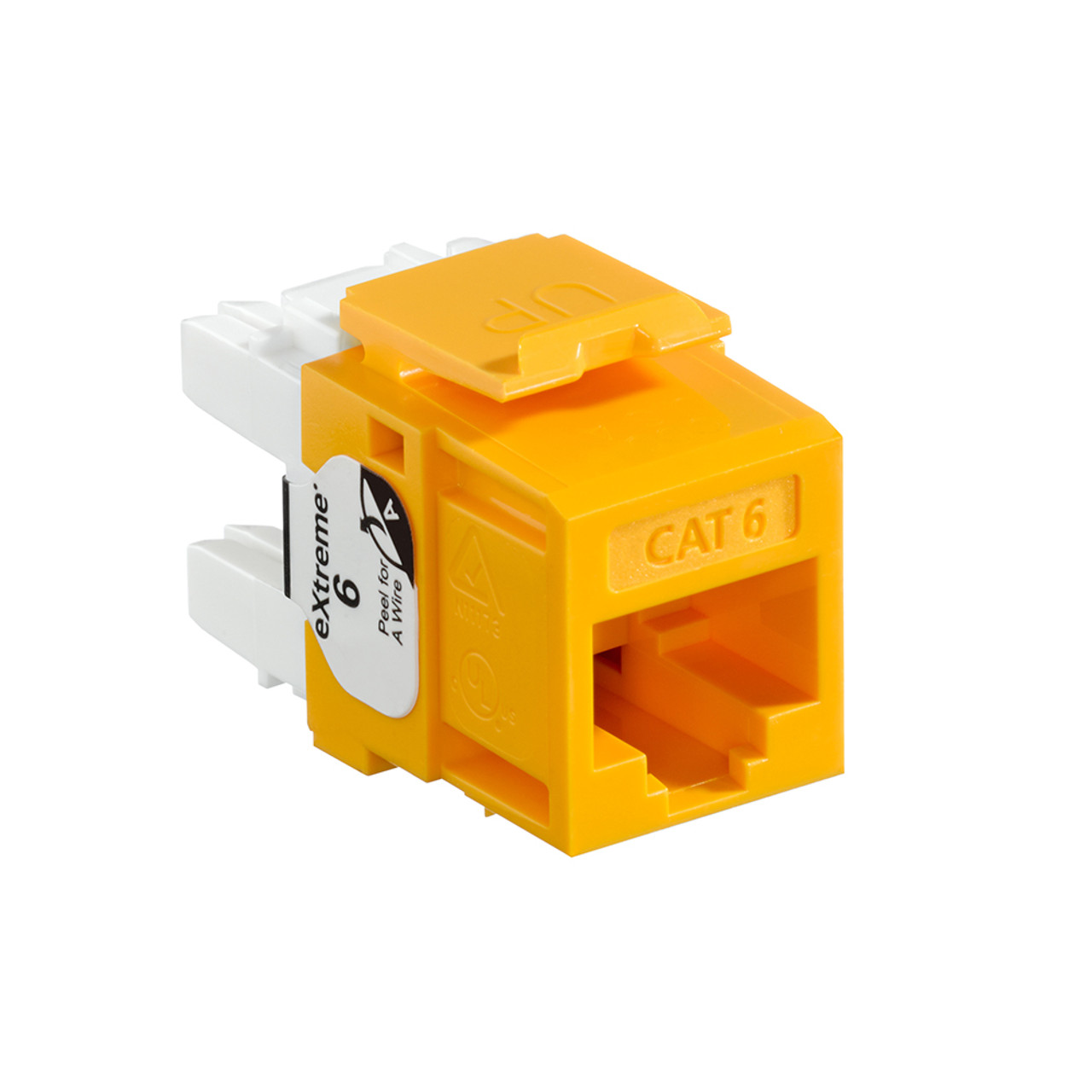 Leviton 61110-RY6 EXTREMEª Cat QUICKPORTª Jack, Yellow