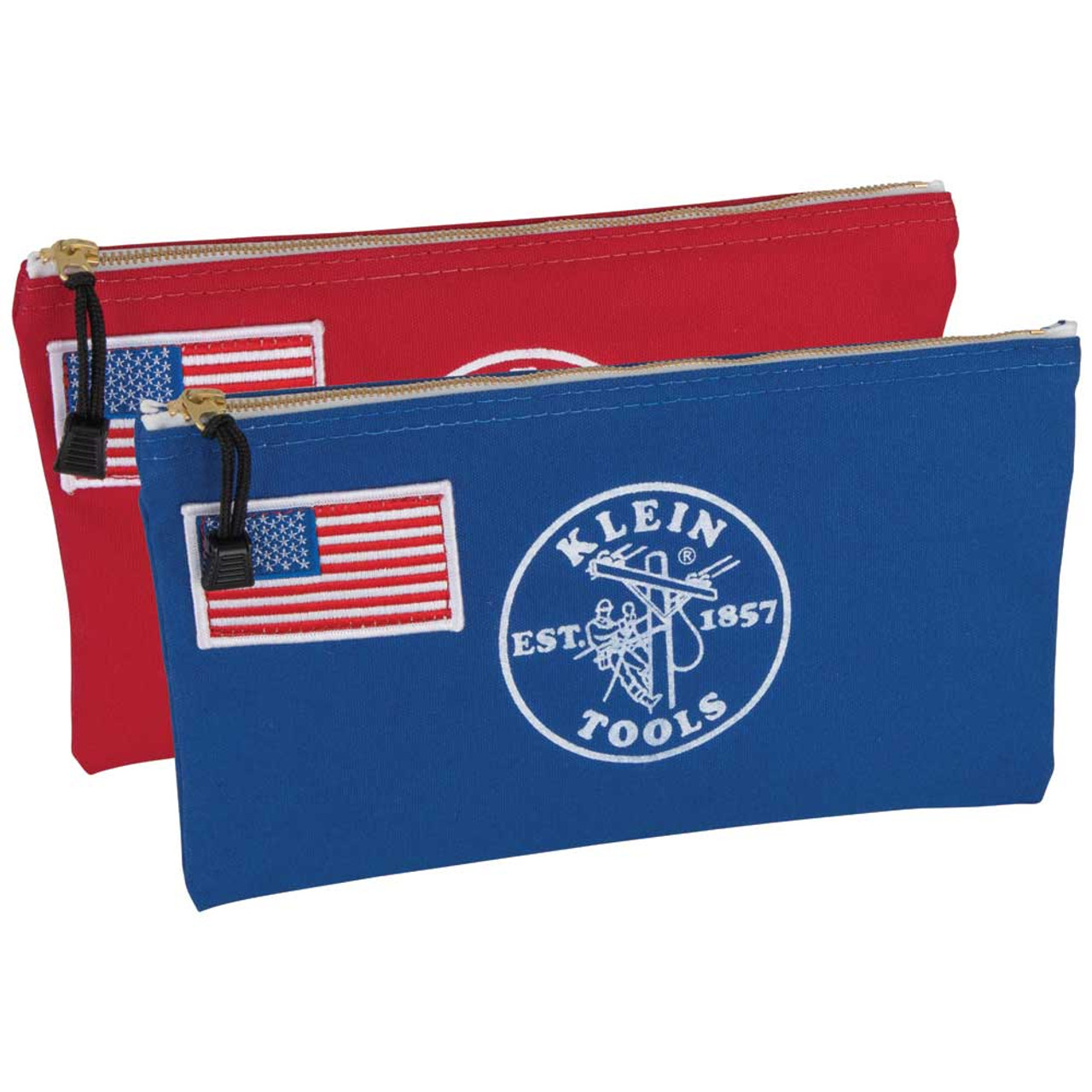 Klein Tools 55777RWB American Legacy Zipper Bags, Canvas Tool Pouches, 2- Pack