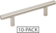 156SN-10 - Naples Bar Pull Cabinet Handle 3-3/4 Center 10-Pack Satin Nickel - Elements