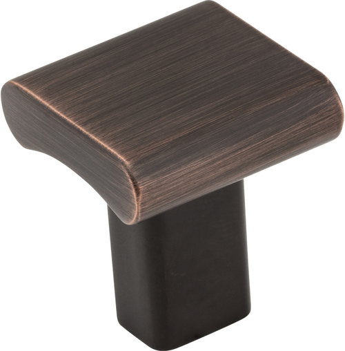 183DBAC - 1 Inch Square Cabinet Knob Brushed Oil Rubbed Bronze - Elements