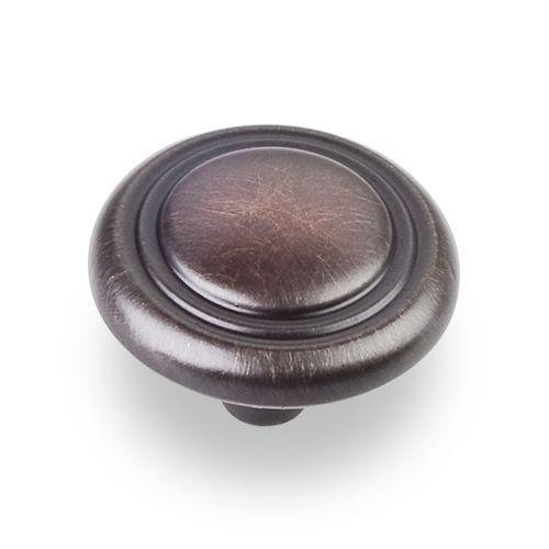 202DBAC - 1-1/4 Inch Diameter Cabinet Knob Brushed Oil Rubbed Bronze - Elements