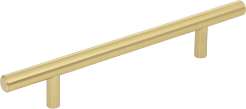206BG - 128mm (5-1/16") Center to Center Steel Cabinet Bar Pull Brushed Gold - Elements