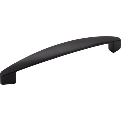 308-128BLK - 128mm Center-to-Center Matte Black Asymmetrical Belfast Cabinet Pull - Elements