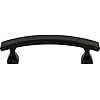 449-3MB - 3 Inch Center-to-Center Matte Black Square Hadly Cabinet Pull - Elements