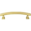 449-96BG - 96mm (3-3/4") Center-to-Center Hadly Square Bar Pull Brushed Gold - Elements