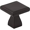 449BNBDL - 1 Inch Square Hadly Cabinet Knob Brushed Pewter - Elements