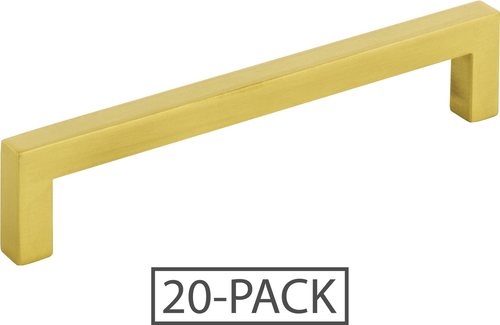 625-128BG-20 - 128mm CC Square Bar Pull Brushed Gold Pack of 20 - Elements