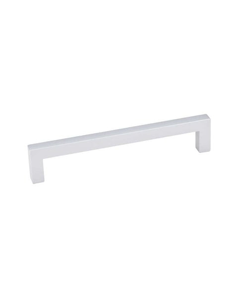 625-128MS - 5-3/8 Inch 128mm Center to Center Matte Silver Square Cabinet Bar Pull - Elements