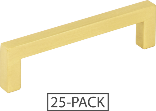 625-96BG-25 - 96mm Center-to-Center Brushed Gold Square Stanton Cabinet Bar Pull 25-Pack - Elements