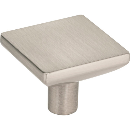 827L-SN - 1-5/8 Inch Square Cabinet Knob Satin Nickel Finish - Elements