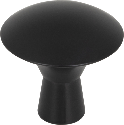 988MB - 1-1/16 Inch Diameter Mushroom Cabinet Knob Matte Black - Elements