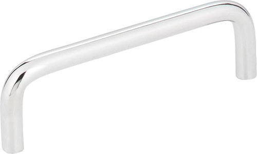 S271-96BC - 96mm 3-3/4" Center to Center Brushed Chrome Steel Cabinet Wire Pull - Elements