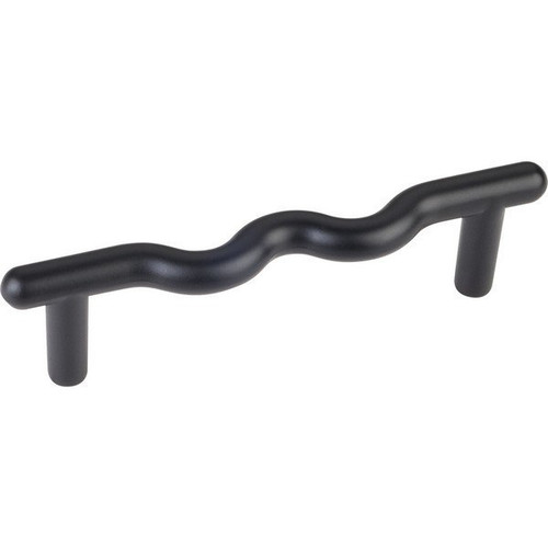 Z105MB - 3 Inch Center to Center Matte Black Wavy Verona Cabinet Pull - Elements