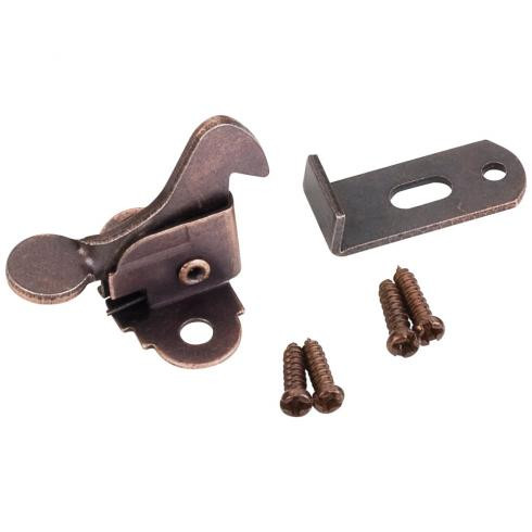 EC01-DBAC-R - Screw-On Elbow Cabinet Door Latch Catch Brushed Oil Rubbed Bronze - Hardware Resources