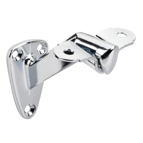 HRB01-PB-R - 1-7/16 x 2-1/2 Heavy Duty Handrail Bracket 3-3/8 Projection Polished Brass - Hardware Resources