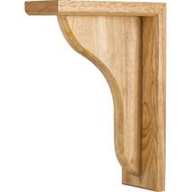 CORM-3WO - 3"W x 7-5/8"D x 10-1/2"H Beveled Bar Corbel White Oak - Hardware Resources