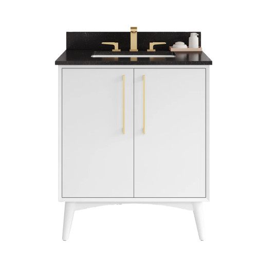 VKITDAS30WHBGR - 30 Inch Dashwood Vanity White with Brushed Gold Hardware - Jeffrey Alexander