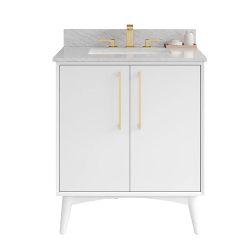 VKITDAS30WHWCR - 30in Vanity Charging Drawer Kit White 2 AC Outlets 2 USB-C Ports - Jeffrey Alexander