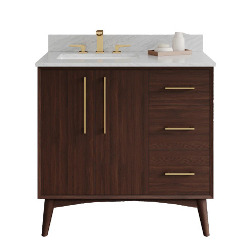 VKITDAS36DWWCR - 36" Dashwood Vanity Kitchen Island Kit White - Jeffrey Alexander