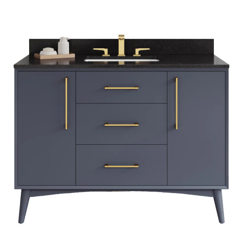VKITDAS48BSBGR - 48 inch Dashwood Bath Vanity Kit Brushed Satin Brass Grey - Jeffrey Alexander