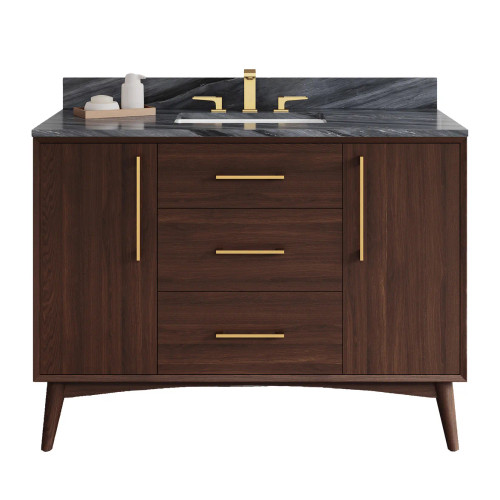 VKITDAS48DWLSR - 48" Dashwood Vanity Kit with White Linen Finish Single Bowl - Jeffrey Alexander