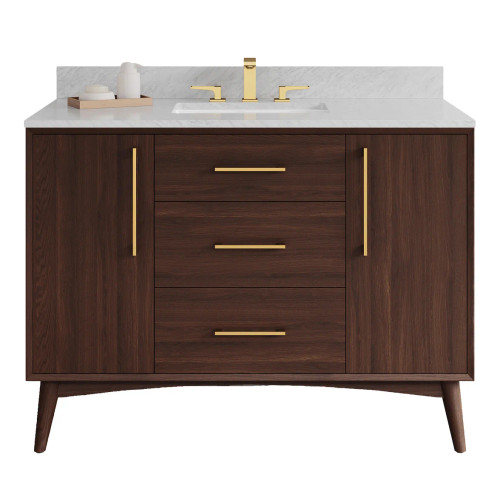 VKITDAS48DWWCR - 48 inch Chatham Shaker Style Bathroom Vanity with 7 Drawers 1 Shelf - Jeffrey Alexander