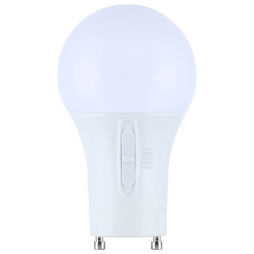 S12144 - 9.5W LED A19 Bulb 800 Lumens 5CCT Selectable 2700K-5000K GU24 Base - Satco/Nuvo