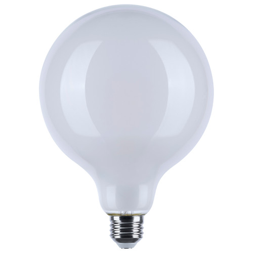 S12156 - 8W LED G40 Globe Bulb 3000K-2000K Warm Dimming E26 Base White - Satco/Nuvo