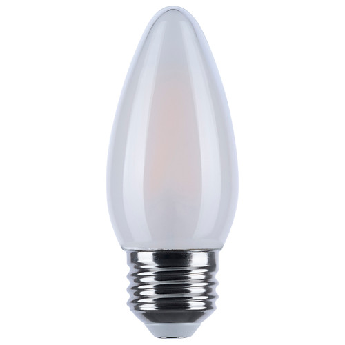 S12160 - 4.5W LED B11 Bulb 3000K-2000K Warm Dimming Medium Base Frost - Satco