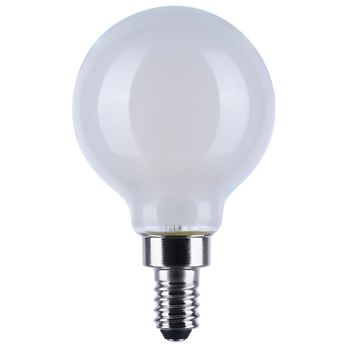 S12162 - 4.5W LED G16.5 Warm Dimming 3000K-2000K Candelabra E12 Base White - Satco/Nuvo