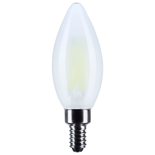 S12497 - 8W B11 LED Candelabra Candle Tip Frost 4000K 760 Lumens Dimmable - Satco/Nuvo