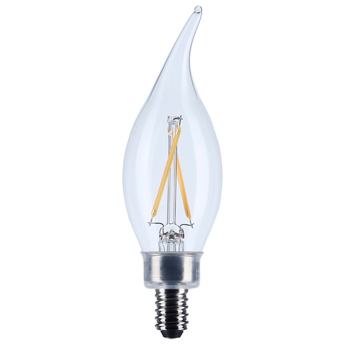 S12505 - 3W CA10 LED Candelabra E12 Clear 3000K 200 Lumens - Satco/Nuvo