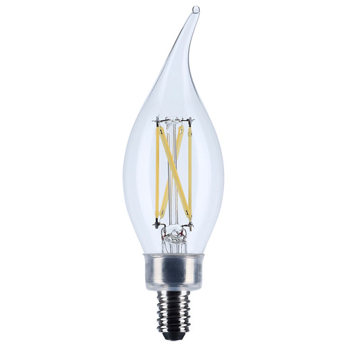 S12508 - 5.5W CA10 LED Candelabra E12 Clear 3500K 500 Lumens - Satco/Nuvo