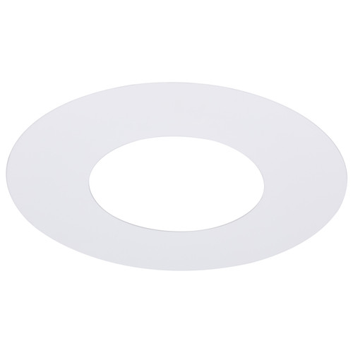 S13540 - 4-Inch Flat Goof Ring Round White Finish 8in OD 4.13in ID - Satco/Nuvo