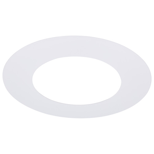 S13541 - 6-Inch Flat Goof Ring Round White Finish 10in OD 6in ID - Satco/Nuvo