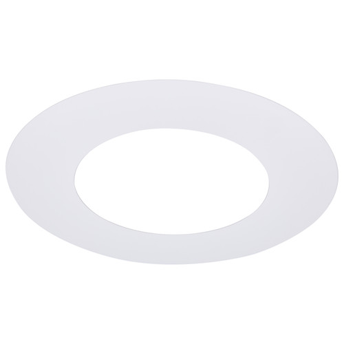 S13542 - 8-Inch Flat Goof Ring Round White Finish 12.50 OD 7.38 ID - Satco/Nuvo